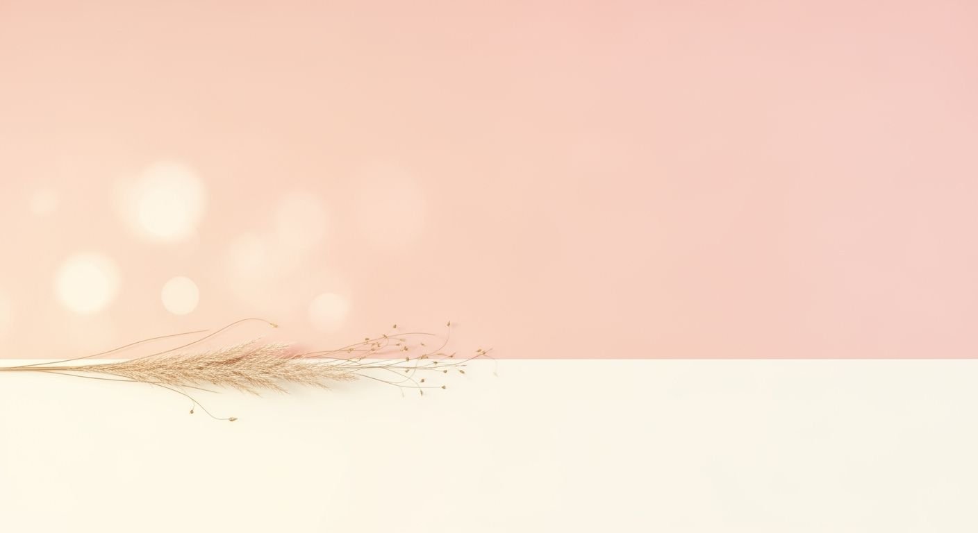 Pink and white background with a feather on it Background Image