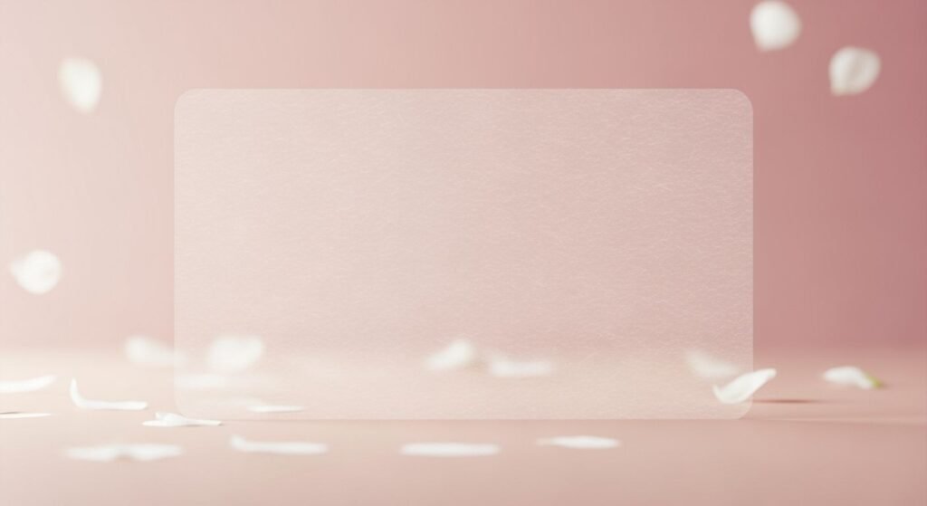 Pink business card sitting on top of a table Background Image
