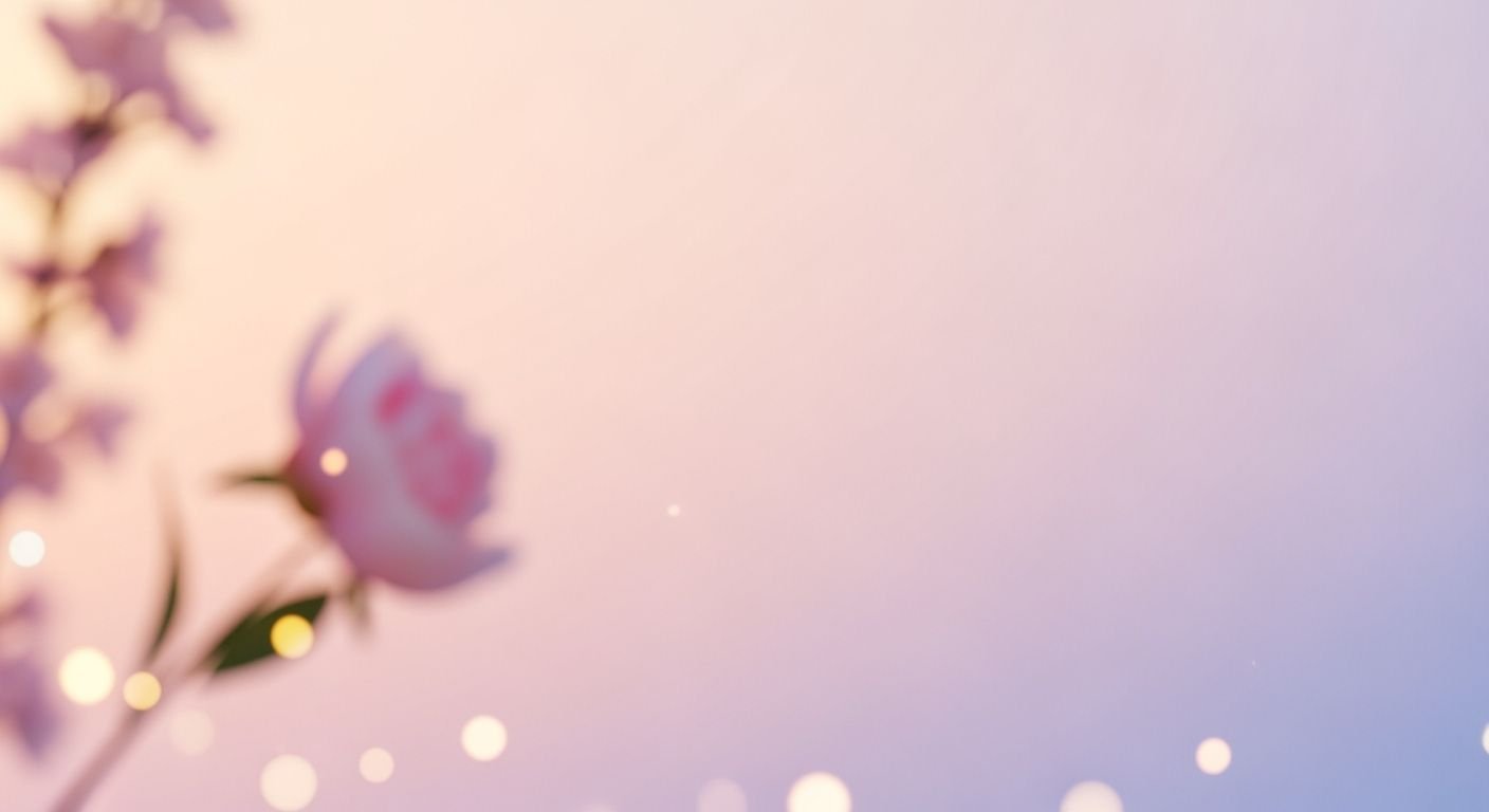 Pink rose is in the middle of a field Background Image