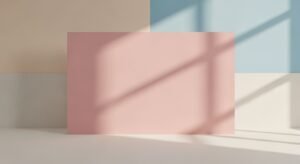 Pink square sitting on top of a white table Background Image