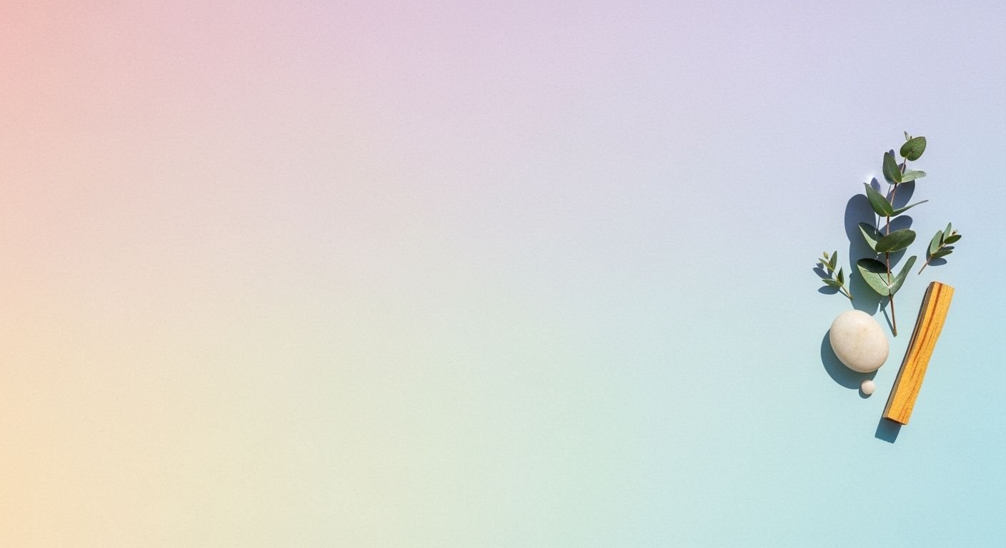 Plant and a pencil on a blue and pink background Background Image
