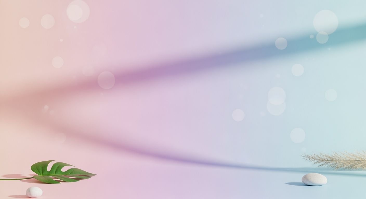 Plant and two eggs on a pink and blue background Background Image