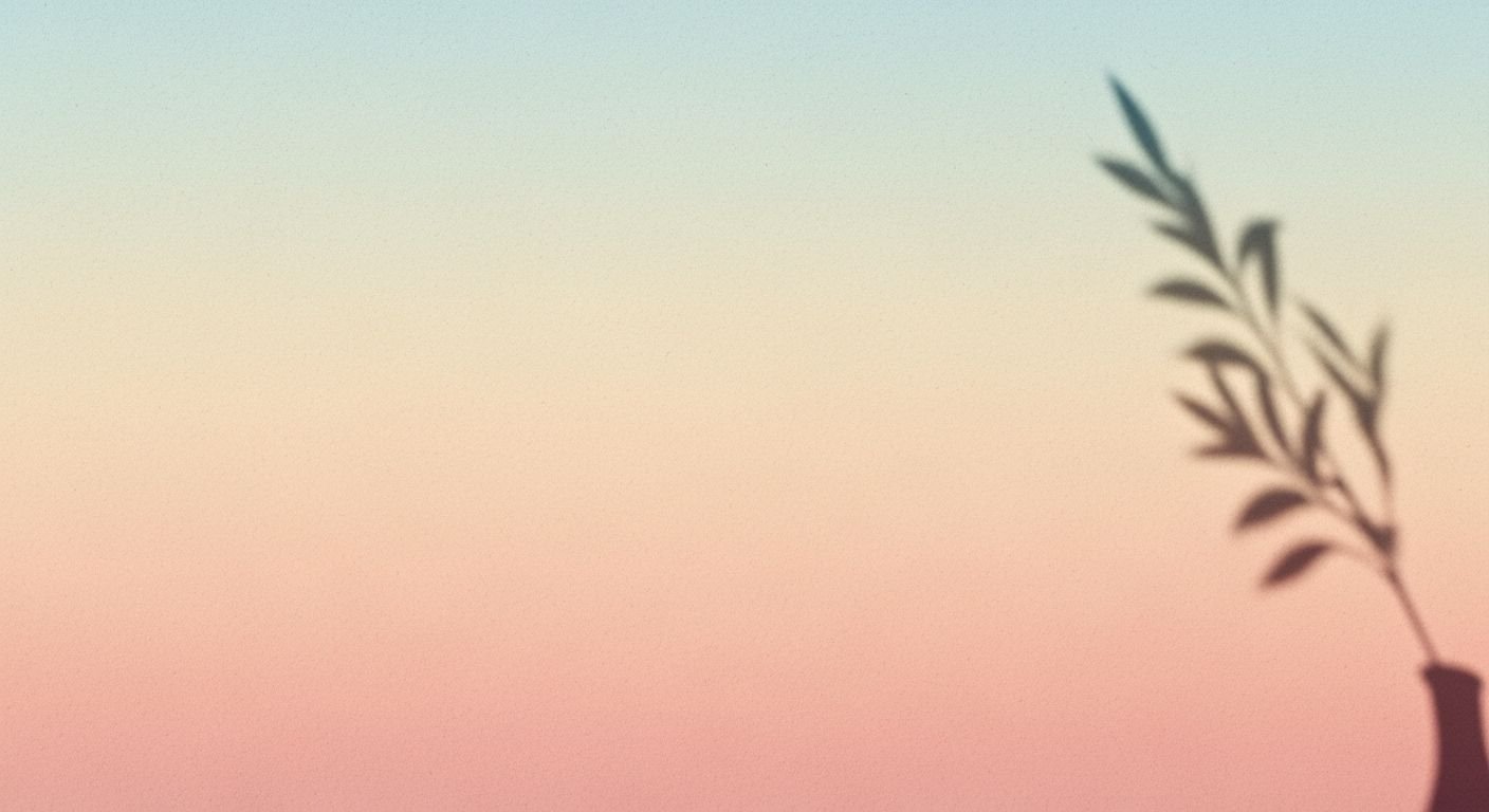 Plant in a vase on a pink and blue background Background Image