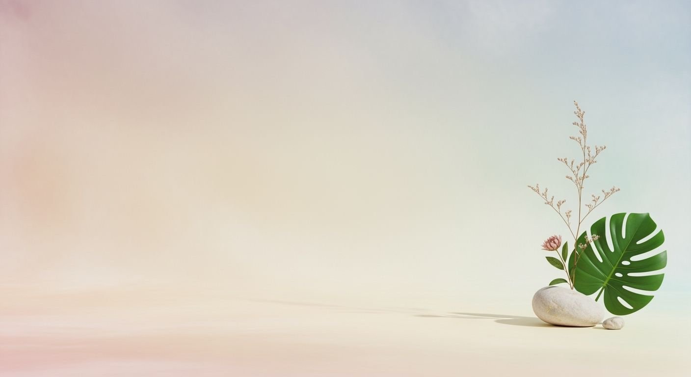 Plant in a white vase sitting on top of a table Background Image