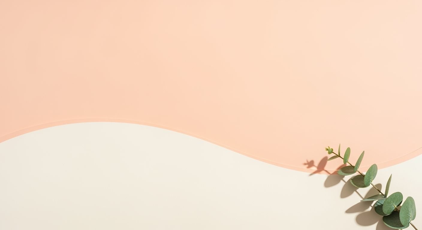 Plant with green leaves on a pink and white background Background Image