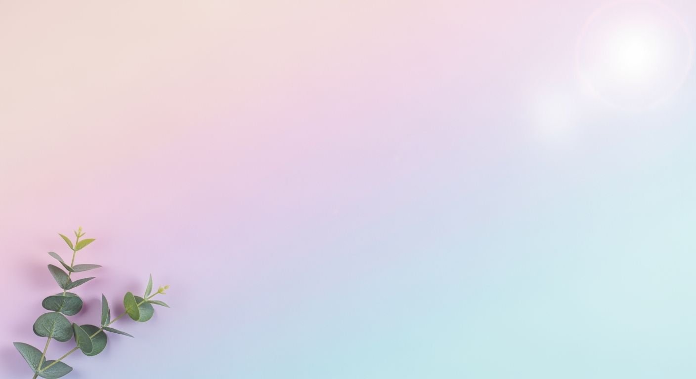 Plant with green leaves on a pink and blue background Background Image