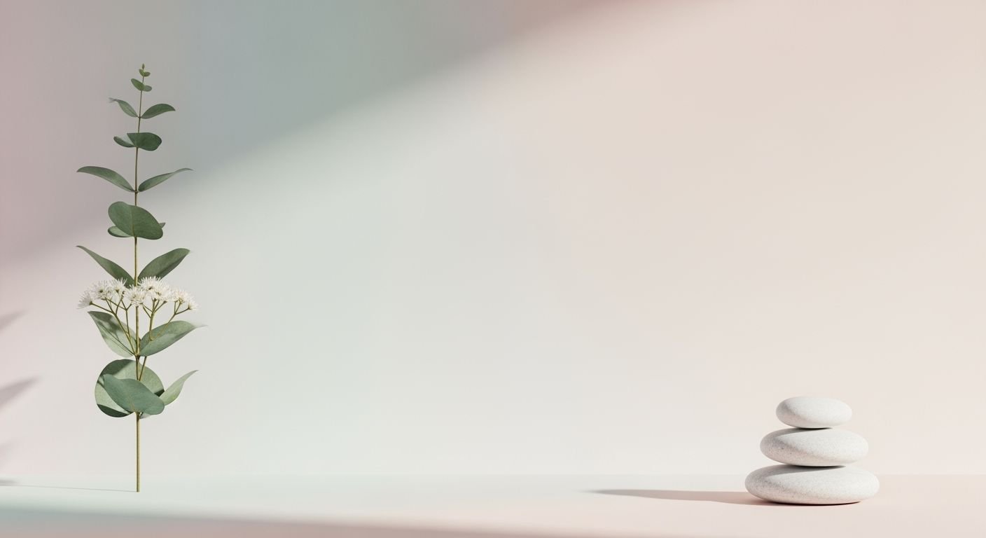 Plant with white flowers sitting on top of a table Background Image