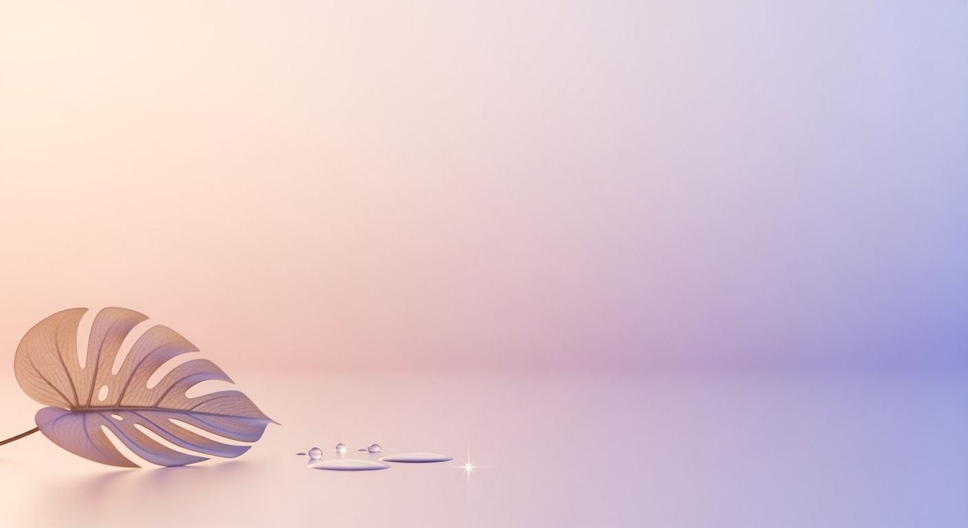 Purple leaf sitting on top of a table next to a pair of earrings Background Image
