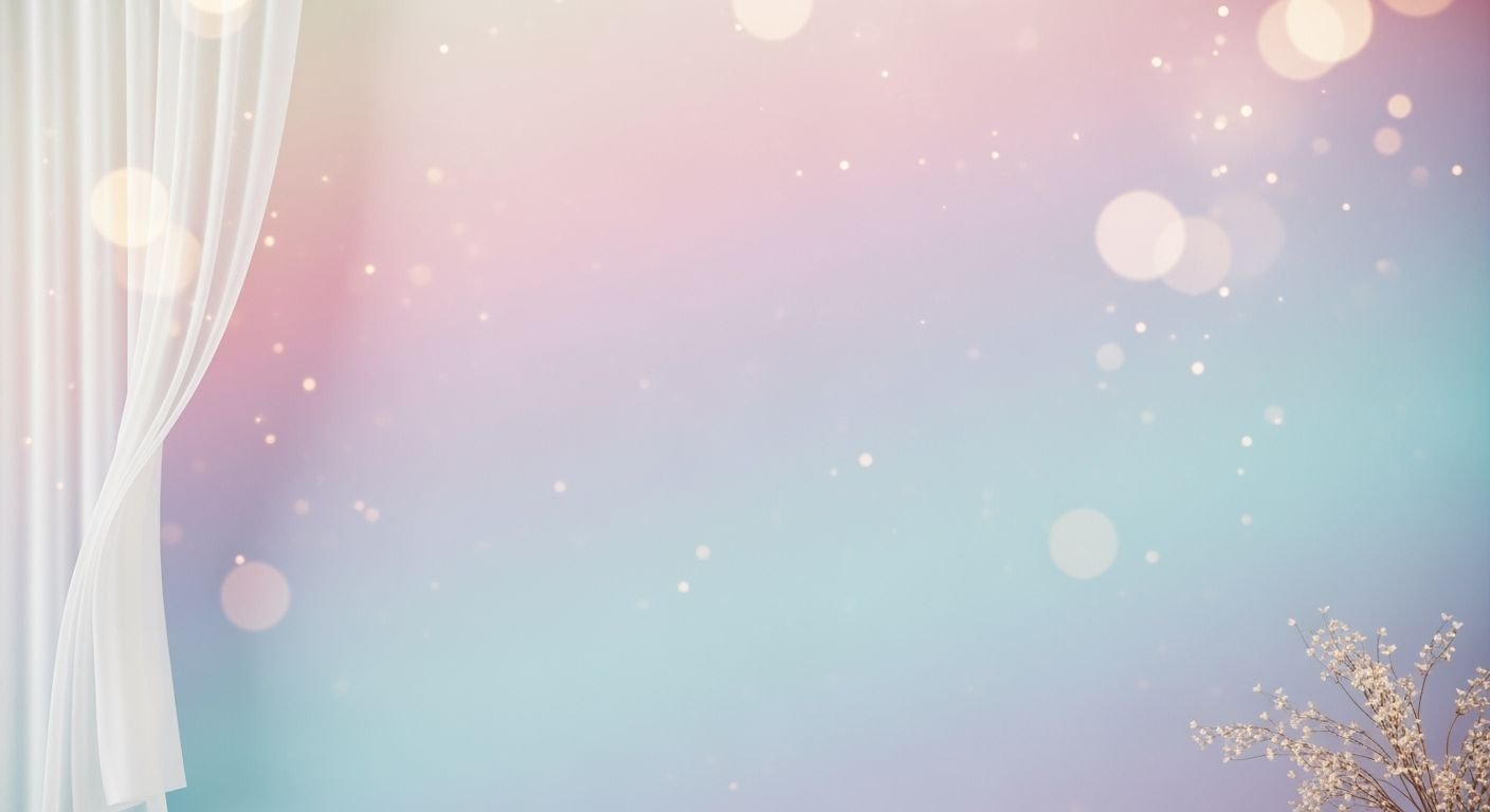 Room with a white curtain and a vase of flowers Background Image