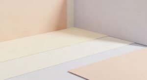 Room with a white floor and a pink wall Background Image