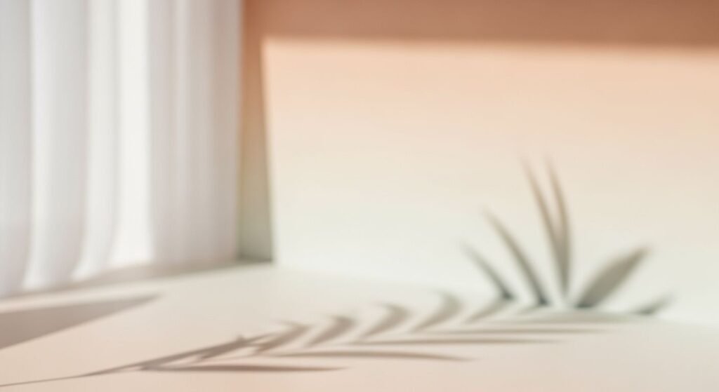 Shadow of a palm tree on a window sill Background Image