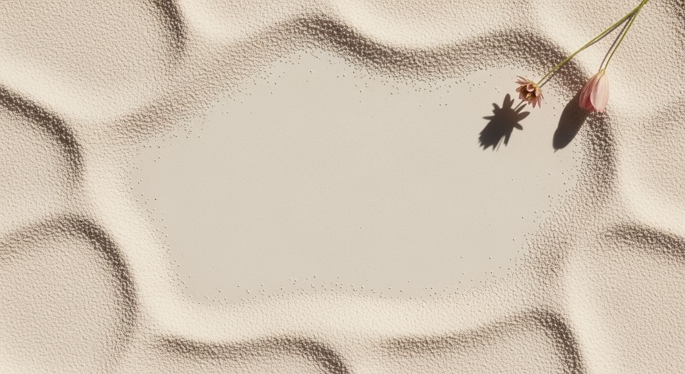 Single flower in the middle of a sand dune Background Image