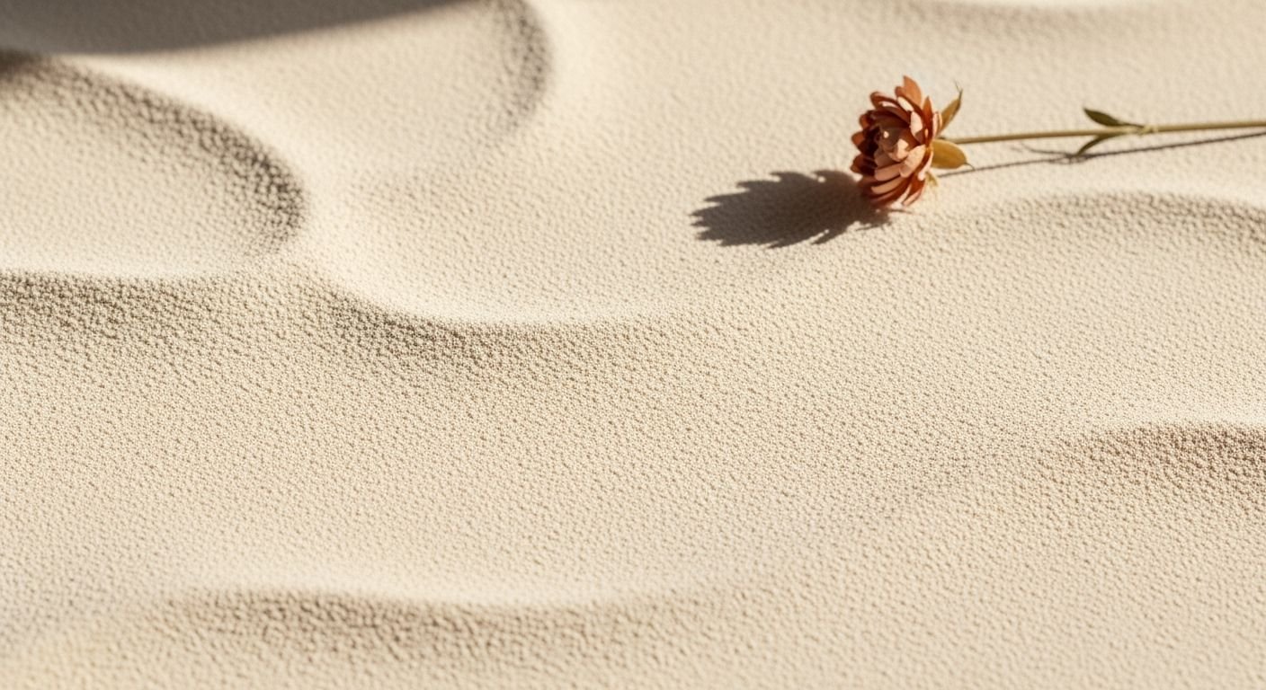 Single pine cone sitting on top of a sand dune Background Image