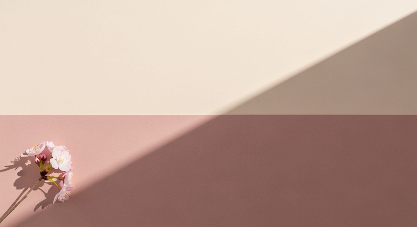 Single pink flower on a pink and beige background Background Image