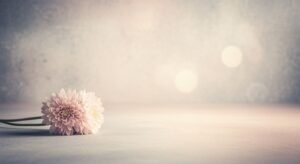 Single pink flower sitting on top of a table Background Image