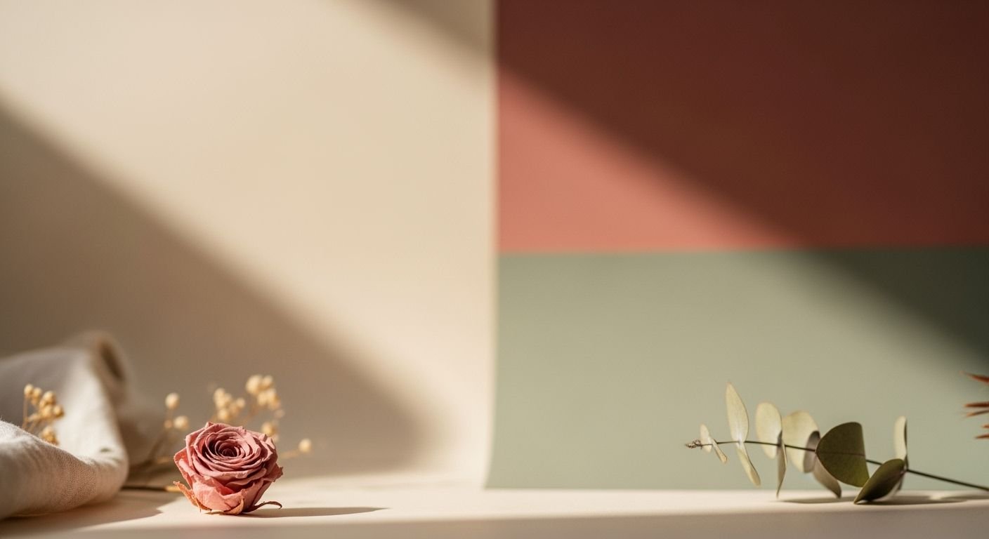 Single pink rose sitting on top of a white table Background Image