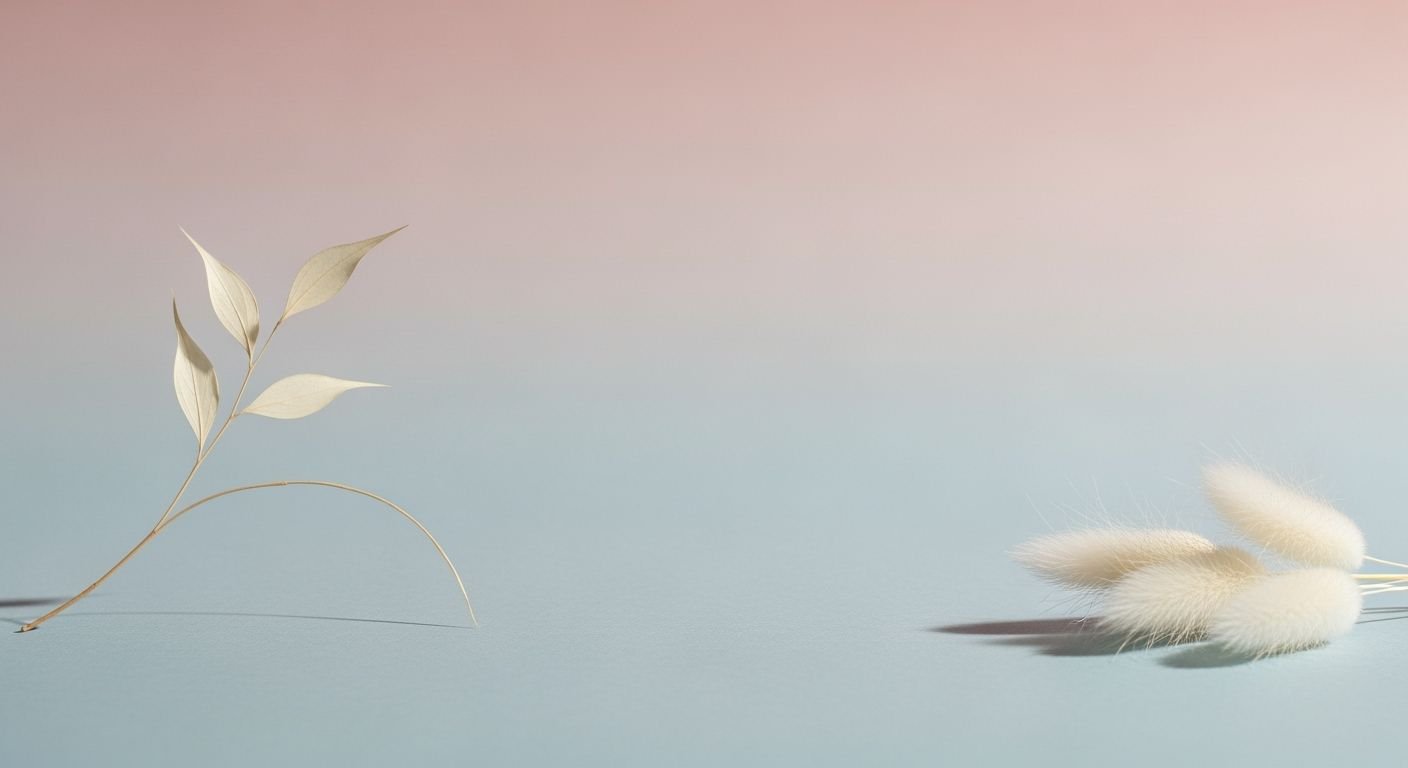 Single plant with white flowers on a blue surface Background Image