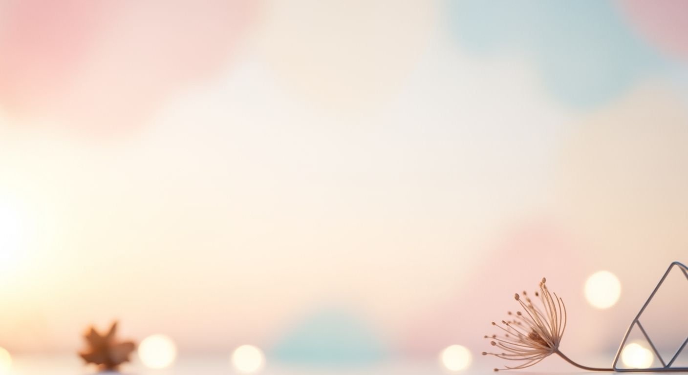 Small plant sitting on top of a table next to a candle Background Image