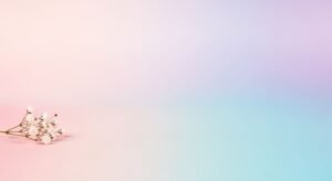 Small white flower on a pink and blue background Background Image