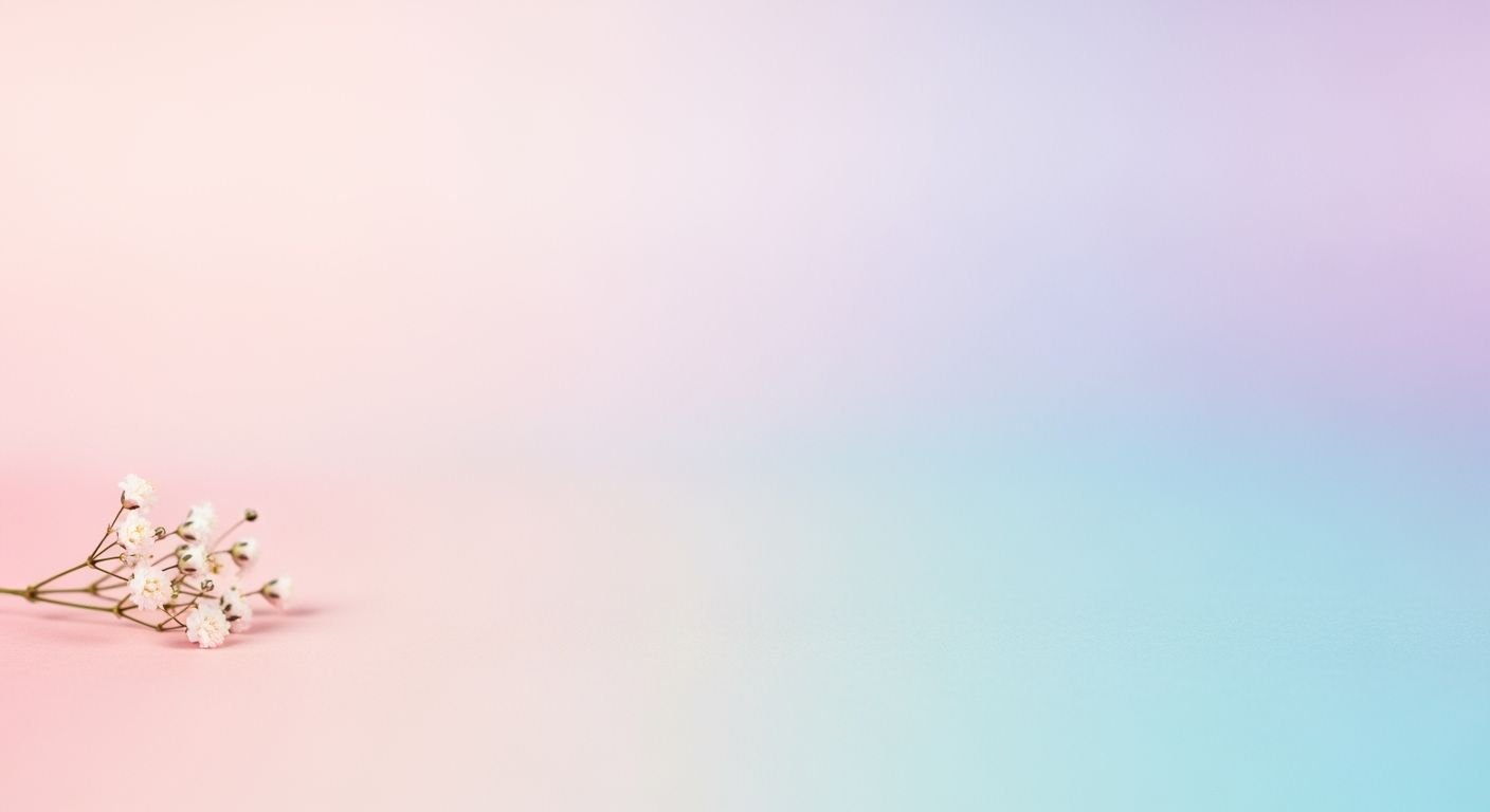 Small white flower on a pink and blue background Background Image