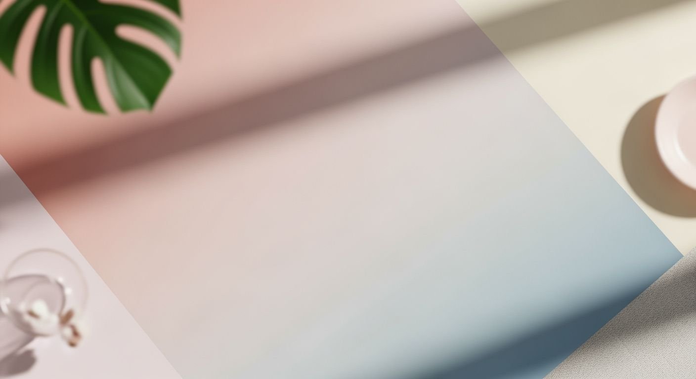 Table with a plant and a cup of coffee on it Background Image