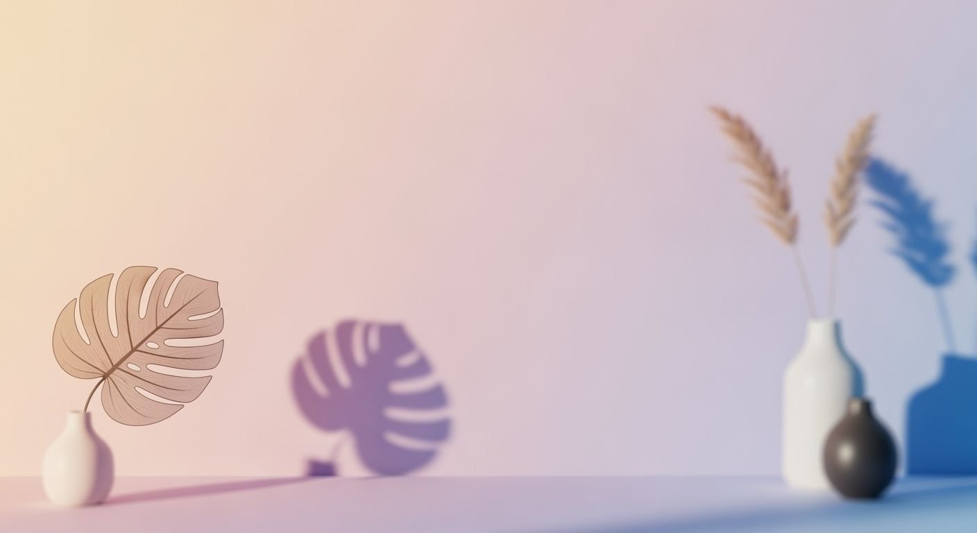 Three vases with plants in them sitting on a table Background Image