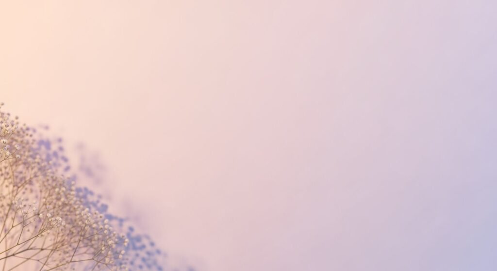 Tree with white flowers in the middle of a field Background Image