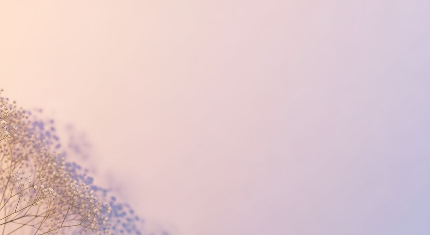 Tree with white flowers in the middle of a field Background Image