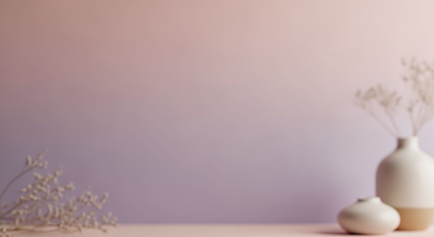 Two vases sitting on top of a table next to each other Background Image