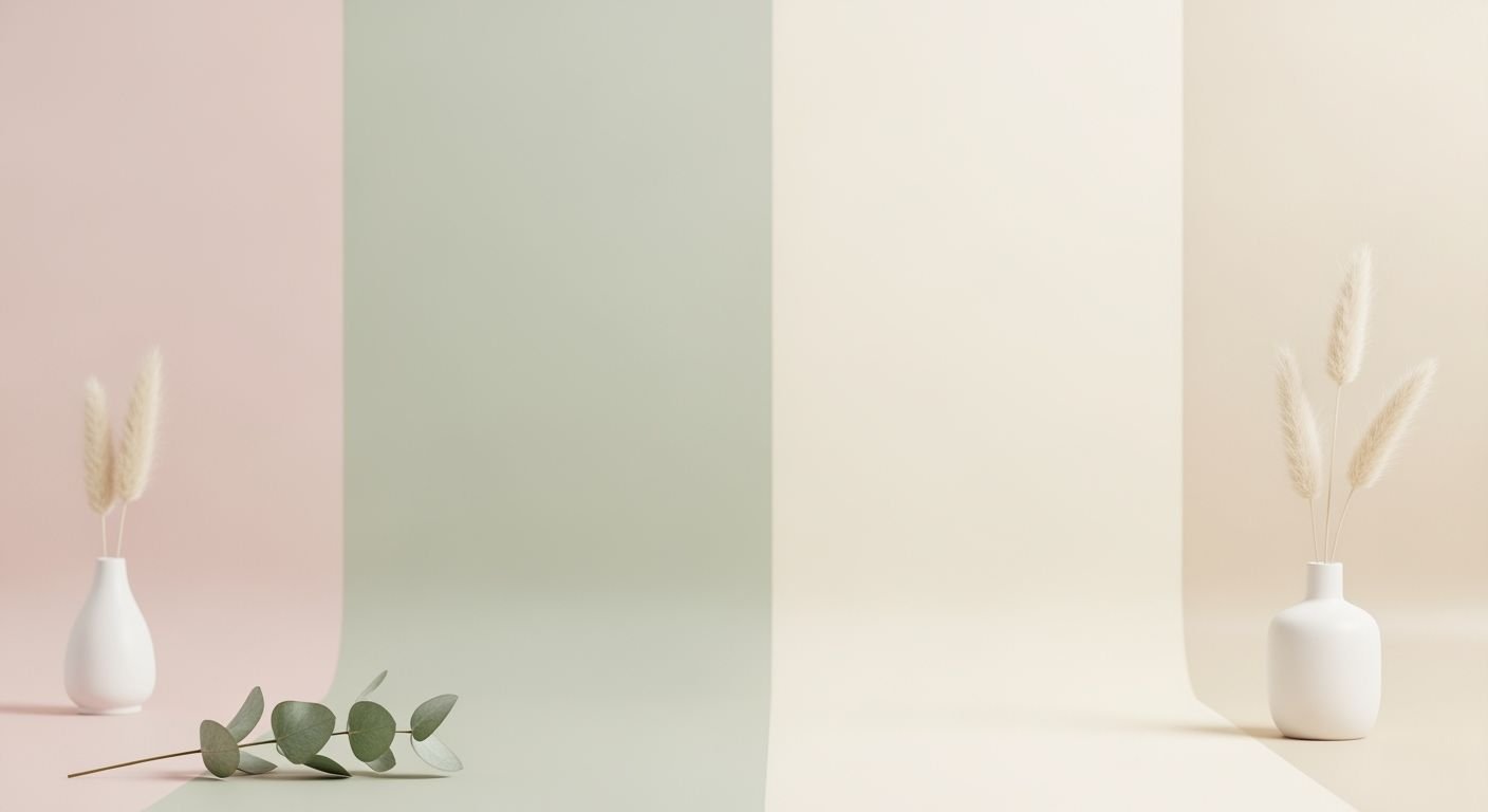 Two vases with plants in them sitting on a table Background Image