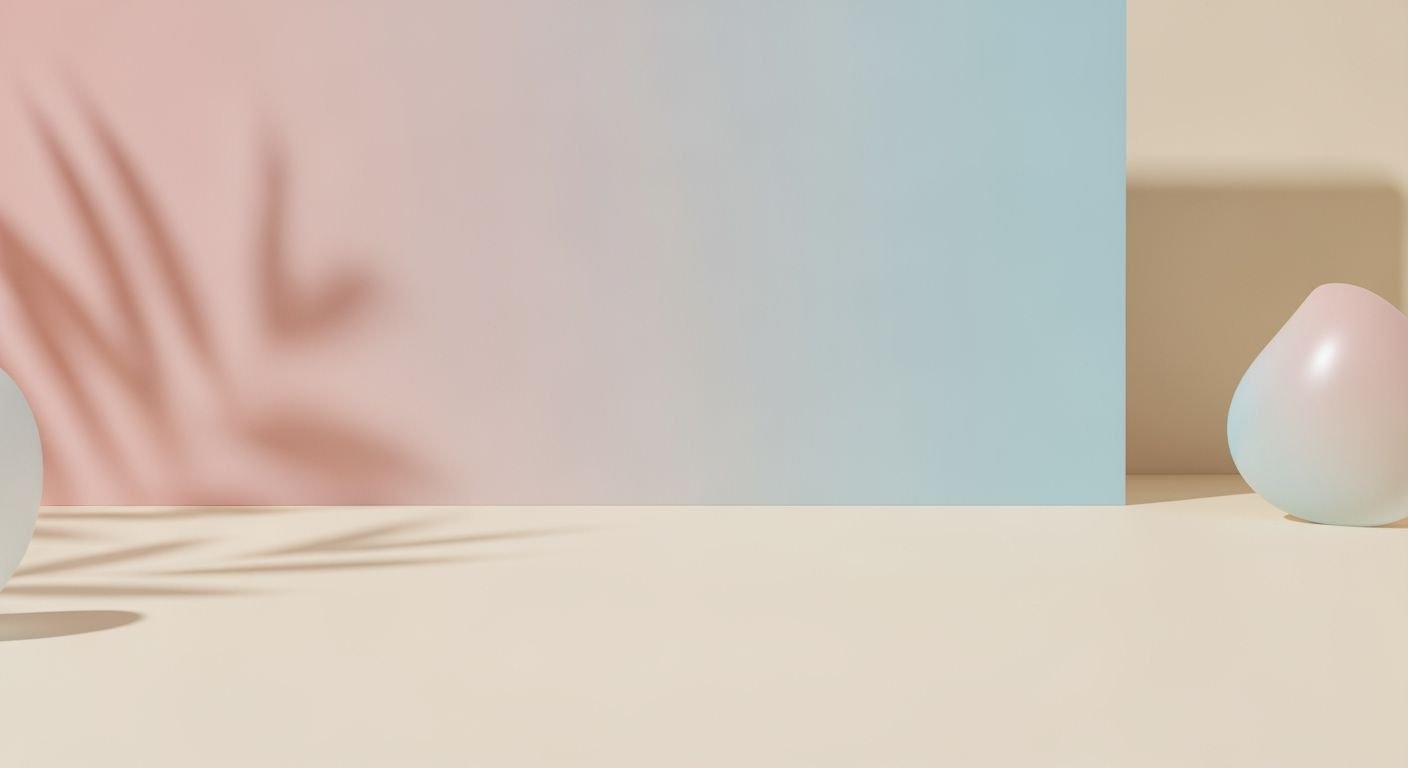 Two white eggs sitting on top of a table next to a wall Background Image