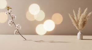 Vase filled with white flowers sitting on top of a table Background Image