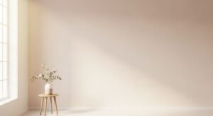 Vase of flowers sitting on a stool in front of a window Background Image
