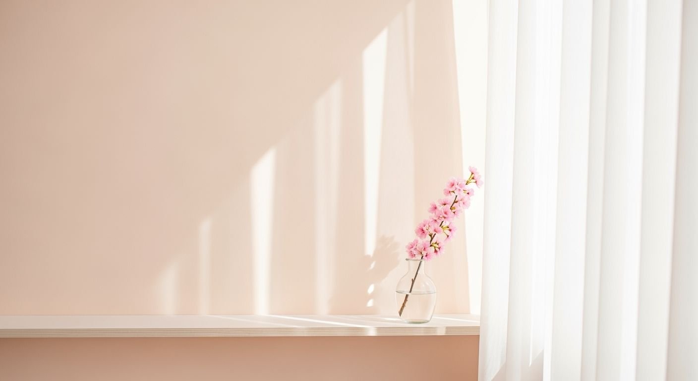 Vase of pink flowers sitting on a window sill Background Image