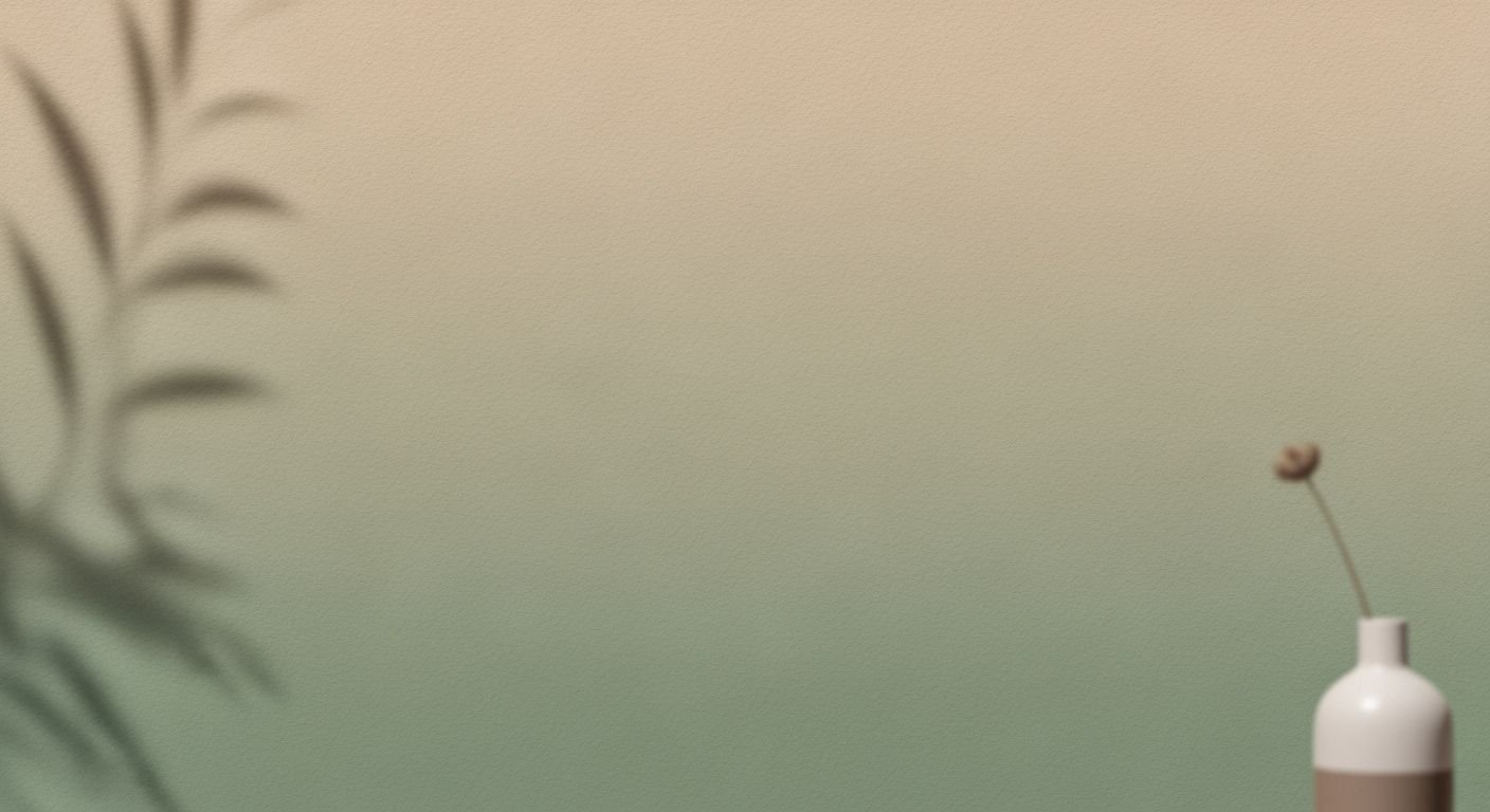 Vase sitting on top of a table next to a plant Background Image
