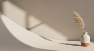 Vase with a plant in it sitting on a table Background Image
