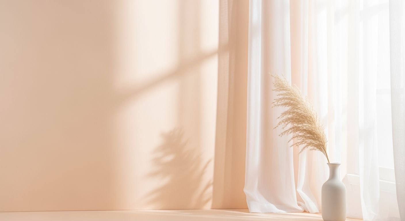 Vase with pampas grass in front of a window Background Image