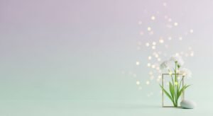 Vase with white flowers sitting on top of a table Background Image