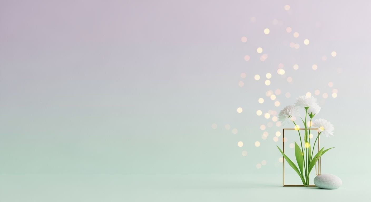 Vase with white flowers sitting on top of a table Background Image
