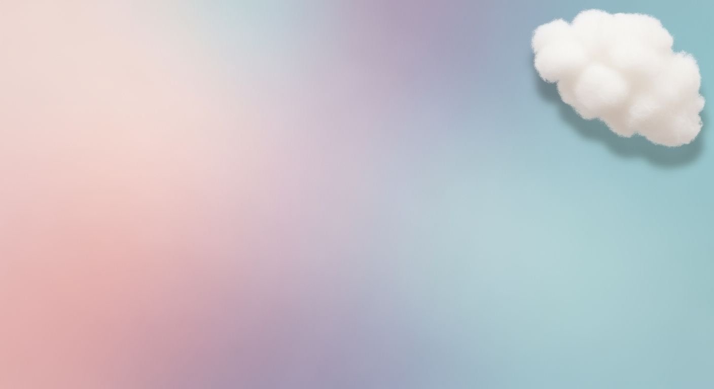 White cloud floating in the air on a blue and pink background Background Image