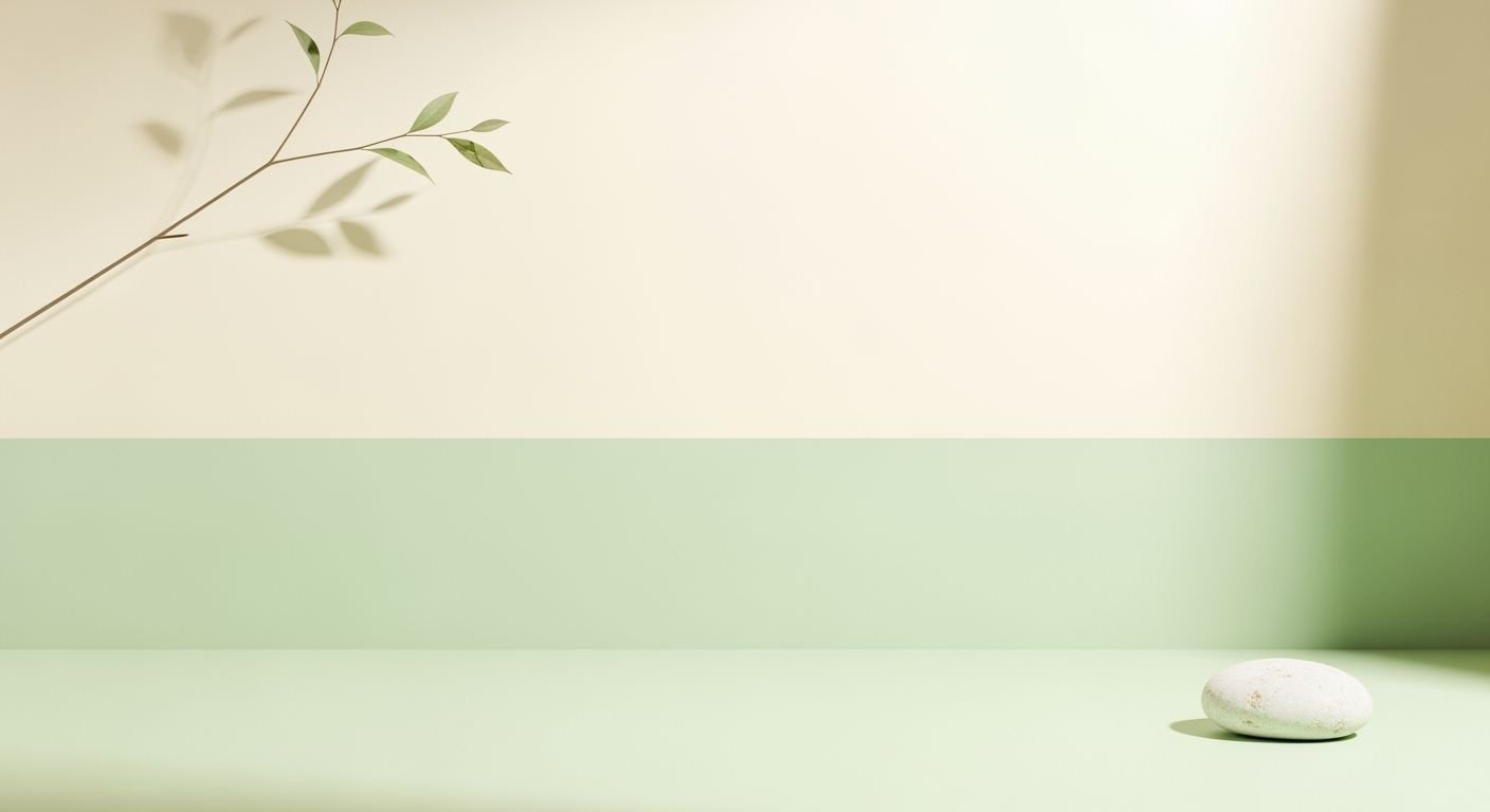White egg sitting on top of a table next to a plant Background Image