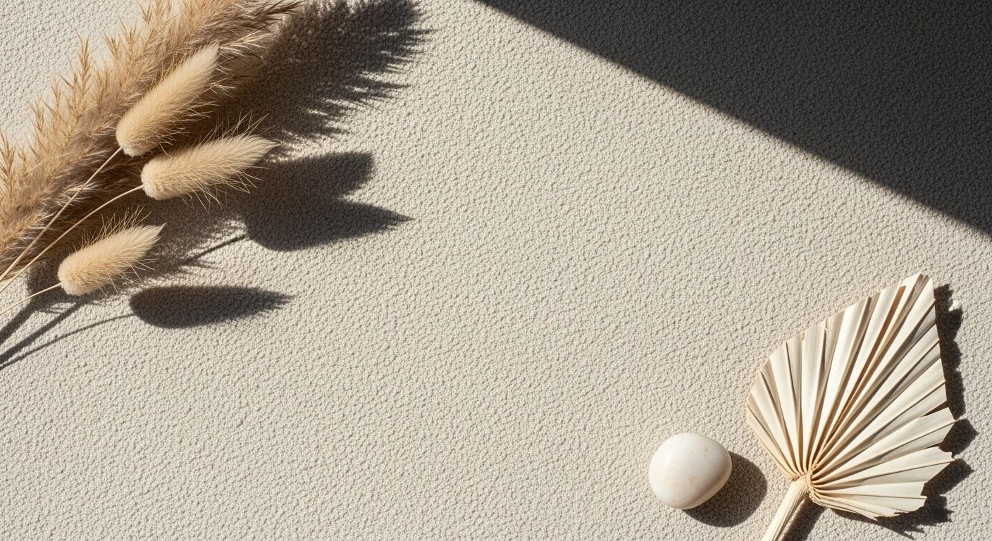 White fan sitting on top of a table next to a plant Background Image