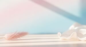 White feather sitting on top of a wooden table Background Image