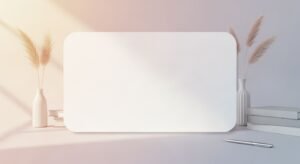 White placemat sitting on top of a table next to a pen Background Image
