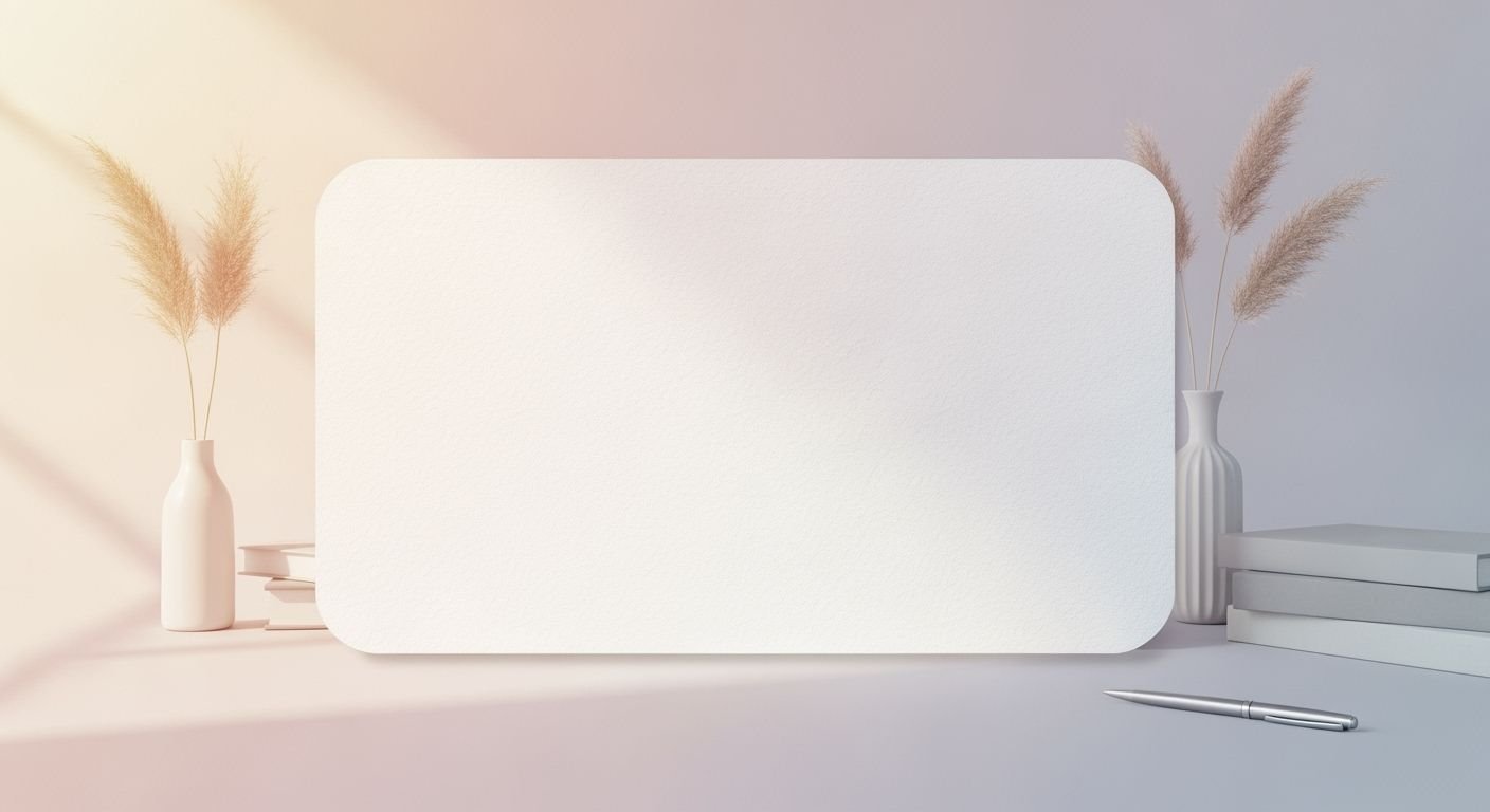 White placemat sitting on top of a table next to a pen Background Image