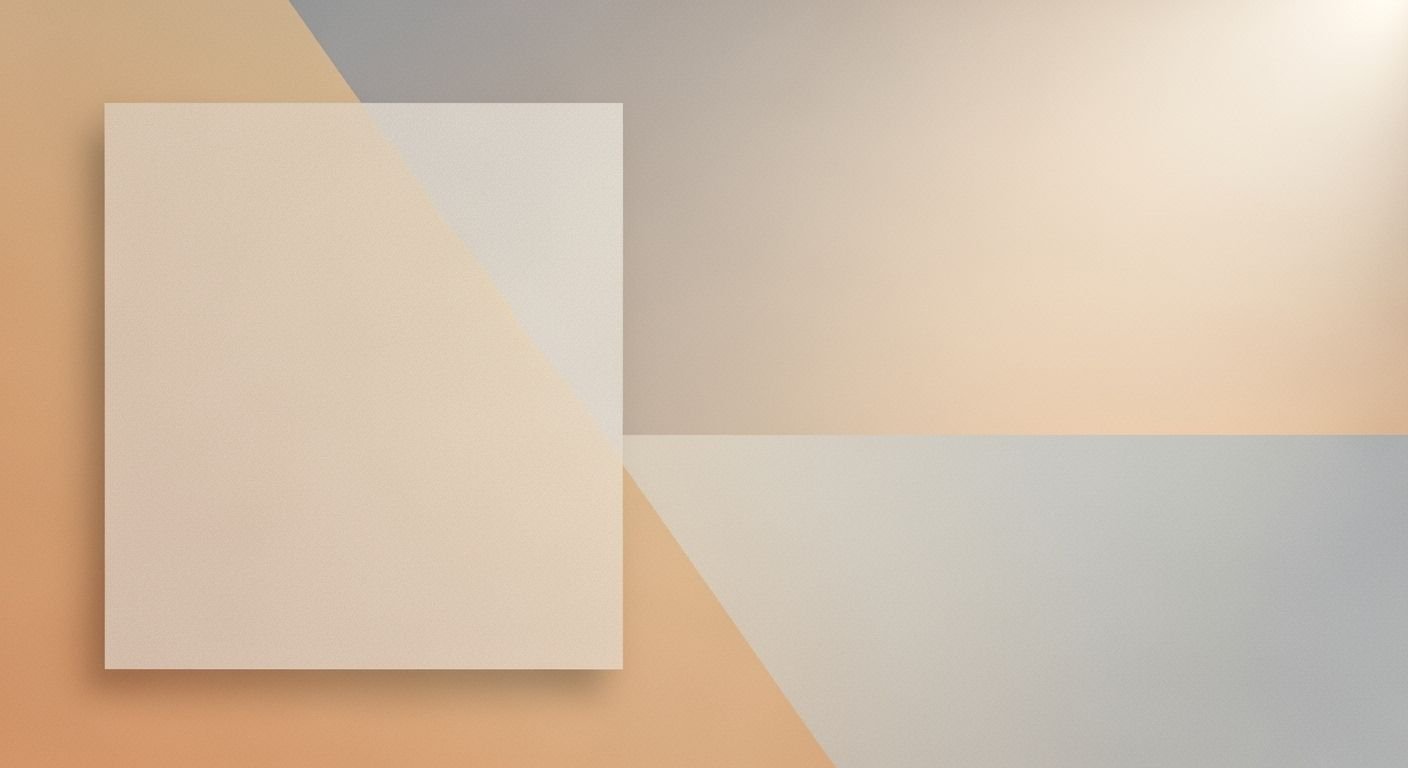 White square on a beige and blue wall Background Image