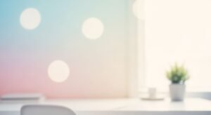 White table with a plant on top of it Background Image