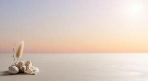 White towel with a feather on top of it Background Image