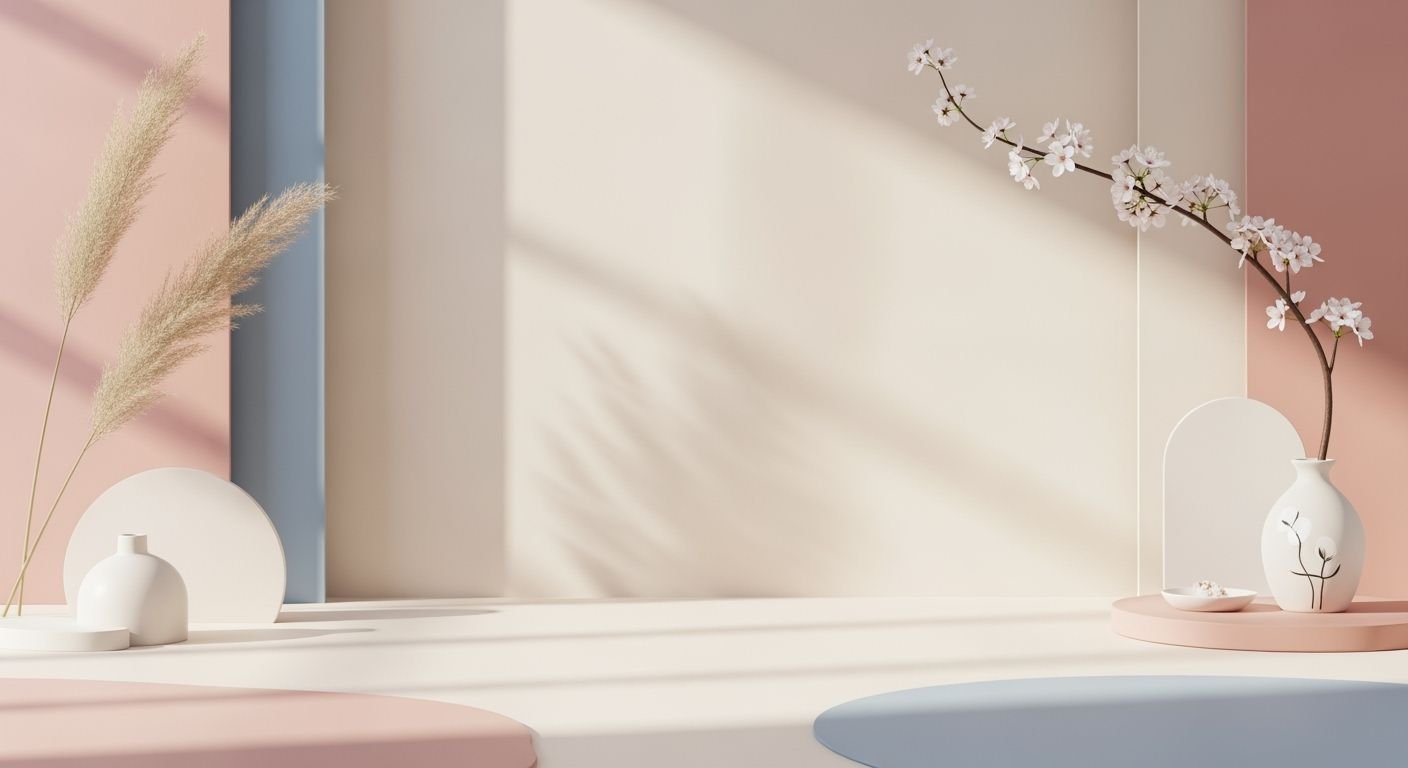 White vase sitting on top of a table next to a window Background Image