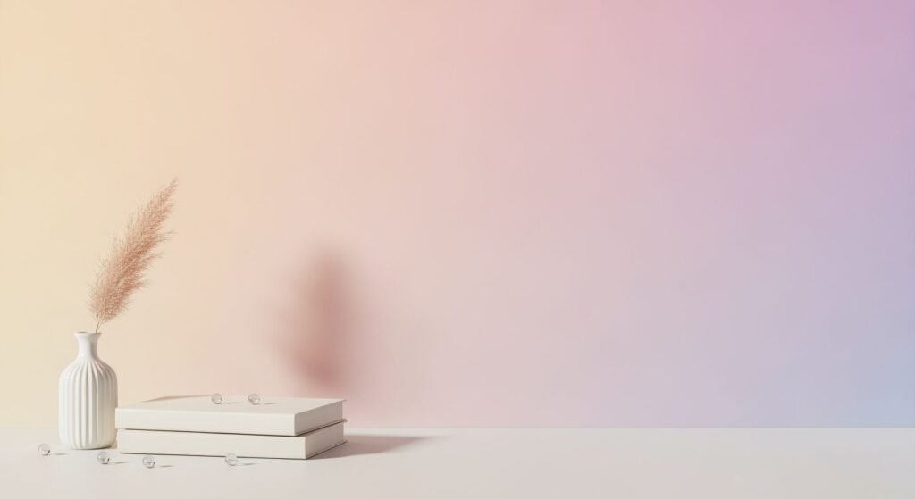 White vase sitting on top of a table next to a box Background Image